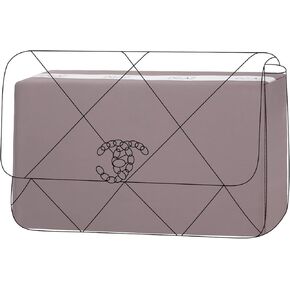 DGAZ Purse Pillow Shaper Insert for Chanel 19 Bags, Silky Pillow Shaper for Luxury Handbags（White，19-Flap26）