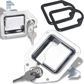 ASDFGHT TRACK TOUR TOOL BOX HANDLAY HANDGER ، قفل صندوق أداة الصلب غير القابل للصدأ مع مفاتيح - قفل مجداف غير مصنوع من غير القابل للصدأ للشاحنة ، RV ، TRAILER ، UTV ، ATV BOX