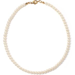 Cream Pearl Single Row Strand Necklace