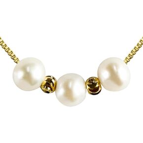 PEARLIE Dainty Pearl Pendant Necklaces for Women Gold Choker Handmade Layered Pearl Chain Necklace Delicate Pearl Necklace Jewelry Summer Costume Everyday Jewelry Accessories