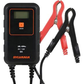 SYLVANIA - Smart Charger - Heavy-Duty, Portable Car Battery Charger - Makes Car Charging Easy - Use as Battery Maintainer - 6V or 12V Voltage Output - 6 AMP
