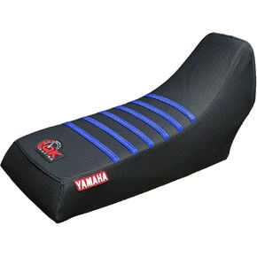 Premium Multi Grip Seat Cover - Compatible Fit for 1987-2006 Yamaha Banshee Gripper SEAT Cover Black/Blue Ribs S21