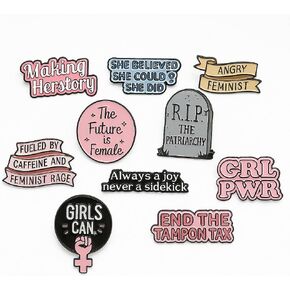 Inspirational Women Empowerment Pins Set – Motivational Feminine Badges – Encouraging Quotes Button Pins – Stylish Accessories for Bags, Jackets, Backpacks – Gifts for Girls and Women