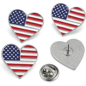 American Flag Lapel Pin - Patriotic USA Flag Badge for Men & Women - Enamel Metal Pin for Veterans, Military, 4th of July, Election, Independence Day, Memorial Day, Suit, Hat, Jacket Accessories