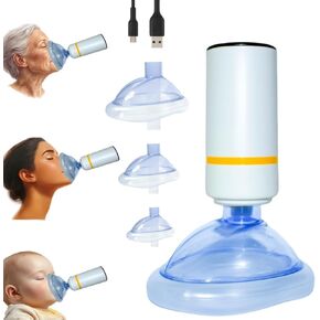 Automatic Choking Rescue Device,Anti Choking Device with 3 Inflatable Masks,Electric Airway Suction Device for Self Rescue,Choking Device for Kids and Adults,Choking First Aid Device