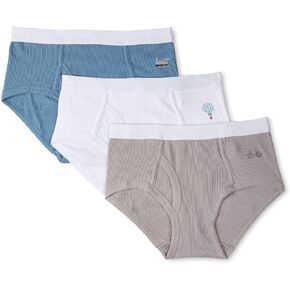 MeMoi Boys' 3 Pair Pack On The Move Ribbed Briefs