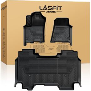 الحصير الأرضية Lasfit 2025 لـ RAM 1500 Crew Cab بدون مقعد دلو تخزين المصنع تحت المقعد الخلفي (ليس لكابورة رباعية) ، كل ما يتناسب مع الحصير المخصصة للسيارة.