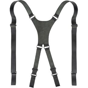 Hide & Groom, X Back Suspender with Belt Loops for Groomsmen, Formal Wear for Weddings, Full Grain Leather, Handmade