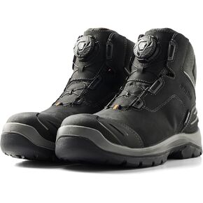 BLÅKLÄDER 2255 Elite 6" Freelock Boot – Brown/Black, Durable Full-Grain Leather, Composite Toe, Puncture Resistant, Slip Resistant, Quick Lace System & Electrical Hazard Protection,
