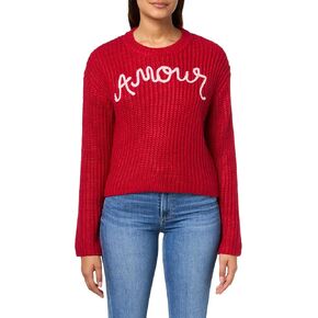 Cinq à Sept Women's Amour Embroidered Shaker Crewneck