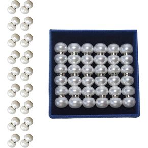 Pearl Veil Weights 18 Pairs of Magnetic Pearl Veil Weights, Firmly Attached Double-Sided Outdoor Weddings Veil Weights Artificial Pearls Bridal Wedding Accessories and Gifts for Brides (D10mm）