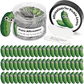 بطاقات Pickle تأكيد في جرة ، 60 تأكيدات يومية إيجابية ، هدايا ملهمة لنساء عاشقات المخلل (المخلل ، 60 ٪)