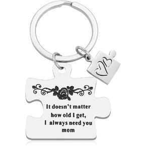 Mom Keychain Mothers Day Birthday Gifts for mom from Daughter Son Best Mom Ever Gifts