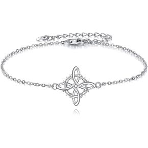 Witches Knot Bracelet 925 Sterling Silver Witches Knot Pagan Wiccan Jewelry Gifts for Women