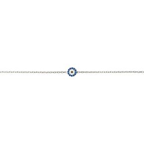 سوار Evil Eye للنساء - 925 سحر حماية الفضة الاسترليني مع الزركونيا المكعبة | التركية الناصرة بونكوك حبة | جولة زرقاء الشر تصميم العين | سلسلة قابلة للتعديل لذيذ | هدية لعيد ميلادها ، الذكرى السنوية