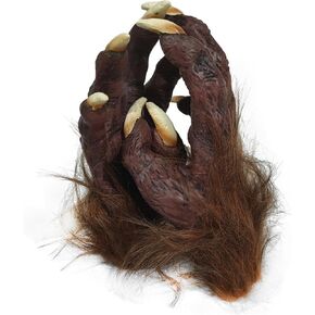 Halloween Werewolf Gloves Hairy Werewolf Hands Claws Gloves Scary Wolf Claw with White Fingernai for Men Women Cosplay Party Costume Werewolf Hairy Hands