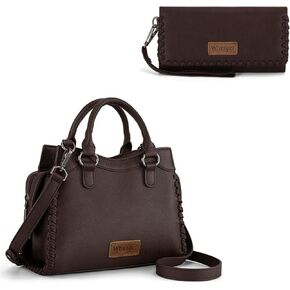 Wrangler Top Handle Bag and Trifold RFID Wristlet Wallet