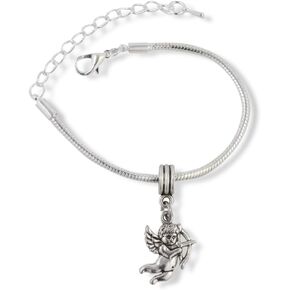 Cupid Snake Chain Charm Bracelet