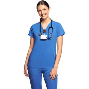 Scrubs Tops for Women | 1-Chest Pocket V-Neck Womens Scrub Tops - Anti-Wrinkle Scrub Top Soft, & Stretchy Fabric