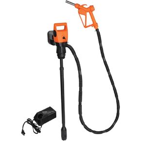 K Tool International 72215 Electric Drum Pump with 19.2V Rechargeable Battery for Garages, Repair Shops, and DIY, Telescoping, 7.4 GPM, 410 Liters per Charge, DEF, Diesel, Water, or Oil, 2" Bung
