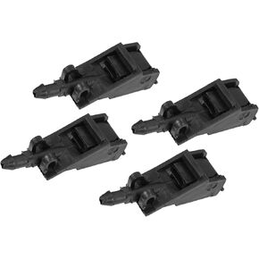 Motoforti 4pcs Black Plastic Front Windshield Wiper Nozzles 6E0955985 for Volkswagen Golf Long-lasting