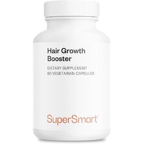Supersmart - Hair Growth Booster 160mg per Day (Lustriva Supplement) - Biotin 40x More Soluble | Non-GMO & Gluten Free - 60 Vegetarian Capsules