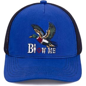 Funny Trucker Hat Embroidery Adjustable Snap Closure Gag Gifts for Men Women Colorful Humor Party Hats
