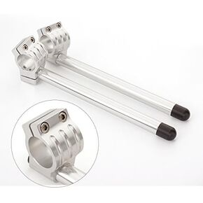 30mm 7/8" Motorcycle Aluminum CNC Regular Fork Tube Clip On Handlebar Replaceable Fit for Universal Bike Cafe Racer Black