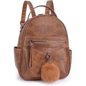 Mini Backpack Purse for Women Fashion Cute Small Travel Backpacks Pompom Daypacks Shoulder Handbag