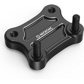 Handlebar Riser Pull Back Plate Aluminium Black Handlebar Displacement Adapter Compatible with Harley Electra Glide Standard FLHT 2010-2023, Street Glide FLHX 2006-2023, See Fitments