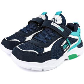 Boy's Mesh Breathable Running Shoes, Comfy Anti-Skid Breathable Sneakers for Kids Outdoor Activities Green 5Big Kid