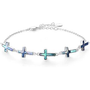 Cross Bracelet S925 Sterling Silver Religion Christian Cross Bracelets Jewelry for Women