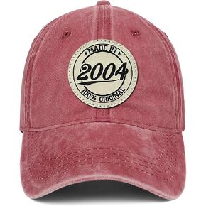 21st Birthday Gifts for Him Her 21 Year Old Gifts 2004 Birthday Vintage Hat Men Women 100% Cotton Baseball Cap