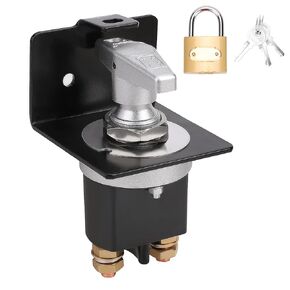500A High Current 12V-36V Battery Disconnect Switch Battery Cut Off with Lock-Out Plate - Waterproof Isolator for Car, Truck, RV, Boat - Replace 20247