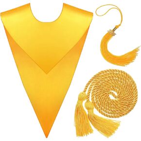 Graduation Stole with Cap Tassel Golden Honor Cord Set Class of 2025 Graduation Sash for College Student