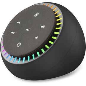 آلة صوت ضوضاء بيضاء مع 26 صوتًا مهدئًا وحجم 30 مستوى ، وضوء ليلي RGB ، وضوضاء بنية للبالغين ، والرضع ، والنوم ، وتوقيت التلقائي ، و USB-C مدعومًا بالسفر للمكتب المنزلي