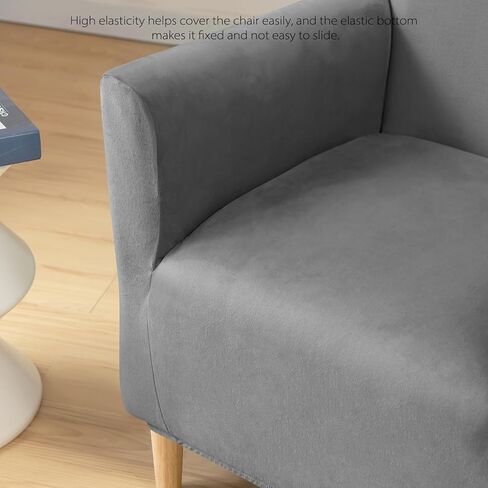 Gollense Banquet Armchair Slipcover Luxury Velvet Chair Slipcovers with Arms Stretch Chair Covers for Living Room Soft Club Chair Cover Anti Slip Dog Pet Friendly Furniture Protector (Beige) in Kuwait