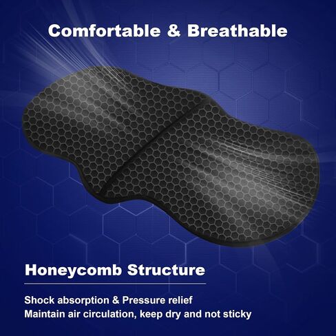 Motorcycle Gel Seat Cushion - Ultimate Comfort for Bike Riding and Long Trips - Fits Most Motorcycles & ATVs, Small Size in Kuwait
