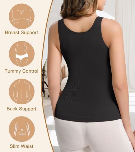 Shapewear Tank Tops for Women Tummy Control Cami Shaper Compression Tanks Slimming Camisole in Saudi Arabia
