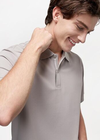 Mens Polo Shirts Casual Button Classic Work Shirt Summer T Shirt Stylish Golf Tops in Kuwait