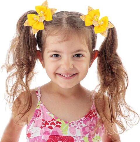 Sparkling Mouse Ears Bow Clips for Baby Girls – Set of 2 with Glitter Bows & Adorable Mouse Ears – Perfect for Girls' Birthdays, Back to School, Theme Parks & Parties (Black) in Kuwait