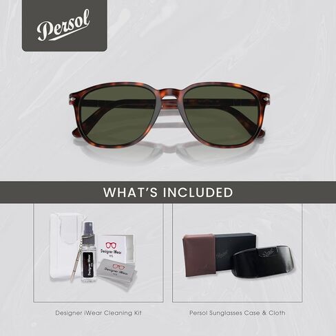 Persol PO3019S Square Seprases for Men + Bundle with Designer Iwear Kit in Kuwait