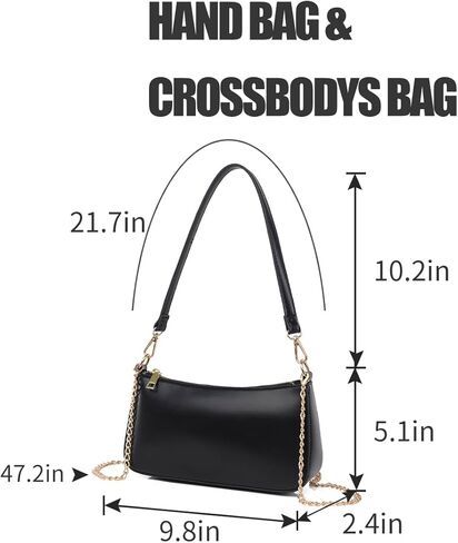 Small Shoulder Bag for Women Trendy Purse Retro Vegan Leather Hobo Purses Clutch Tote HandBags with Zipper Closure in Kuwait