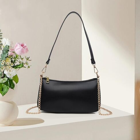 Small Shoulder Bag for Women Trendy Purse Retro Vegan Leather Hobo Purses Clutch Tote HandBags with Zipper Closure in Kuwait