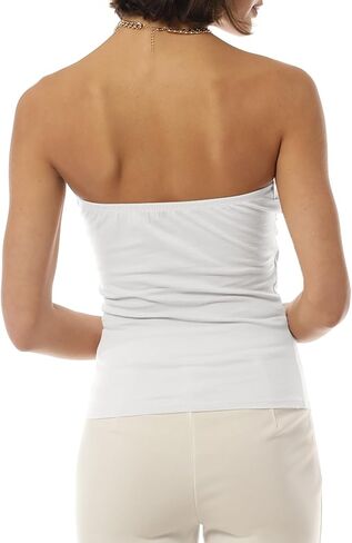 Mixmatchy Women's Basic Casual Long Bandeau Tube Top Top Briterless Lundershirts in Kuwait