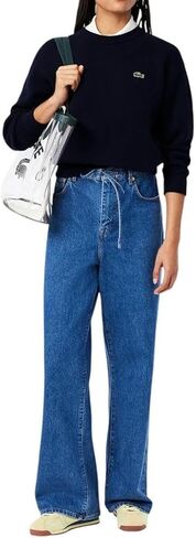 Lacoste Women's Crewneck Cotton Pullover Sweater in Kuwait