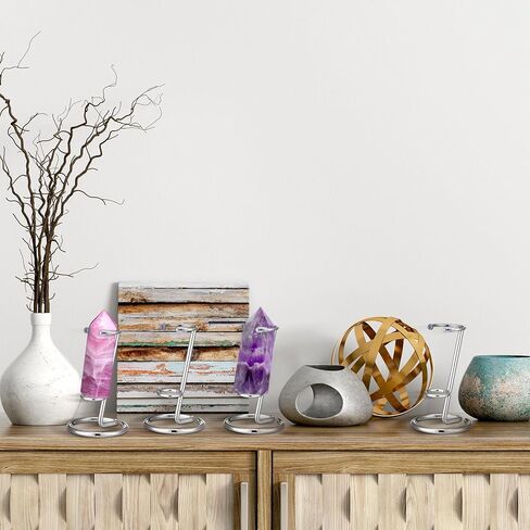 8 Pcs Small Crystal Wand Display Stand Metal Rock Wand Holder Iron Arms Display Stand for Small Gemstones Crystal Mineral Agate in Kuwait