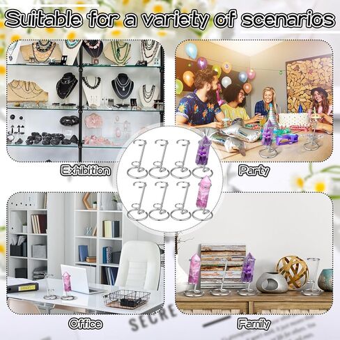 8 Pcs Small Crystal Wand Display Stand Metal Rock Wand Holder Iron Arms Display Stand for Small Gemstones Crystal Mineral Agate in Kuwait