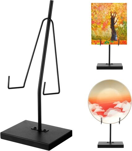 Black Metal Frame Holder Heavy Duty Sign Holder Vertical Picture Art Painting Display Stand Plaque Poster Stand for Home Restaurant Table Exhibition(12 x 5 x 4 Inches) in Saudi Arabia