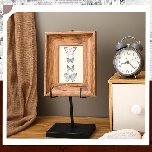 Black Metal Frame Holder Heavy Duty Sign Holder Vertical Picture Art Painting Display Stand Plaque Poster Stand for Home Restaurant Table Exhibition(12 x 5 x 4 Inches) in Saudi Arabia